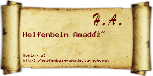 Helfenbein Amadé névjegykártya